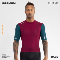 BOOMOM) for the first of the month. RACE mens pneumatic riding short sleeve wine red LAB S
