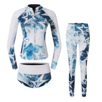 2mm diving suit female jellyfish suit sunscreen swimsuit long sleeve jellyfish coat snorkeling split slim quick-drying warm conjoined