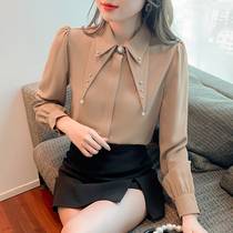 Spring Bubble Sleeve Sky Shirt Spring Clothing 2023 New Fashion Sleeve Sleeve Design Shirt Shirt Design Shirt Shirt Design Shirt Shirt