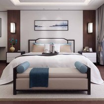 The new Chinese-style wood bed 1 8 meters double modern light luxury master ruan bao chuang 1 5 meters marriage bed bedroom furniture