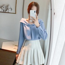 Van Chy 2021 autumn new solid color Net red chiffon shirt shirt shirt top fashion temperament Korean version of base shirt lady