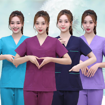 Hand washing clothes Dental oral surgery Pediatrician work clothes Operating room brush hand clothes Mens and womens cotton short sleeves