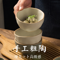 Day Style Rice Bowls hand for cutlery rice bowls Coarse Pottery Composition Soup Bowls Square Bowl Large Bowl double ear bowls individuality