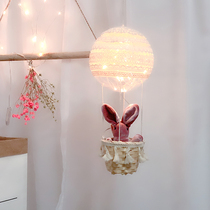 Girl Heart Hot Air Balloon DIY material bag wish rabbit light night light room hanging ornaments to give girlfriends gifts