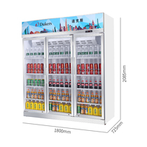 Dax LG-1800CF freezer Vertical frost-free air freezer Commercial three-door beverage display cabinet fresh cabinet