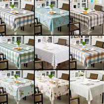 Tablecloth cotton macaroni home tablecloth waterproof oil-free long square tea a few cushion table Nordic high-endins