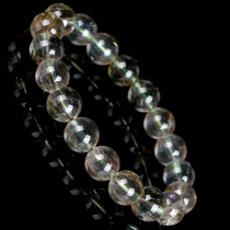 34 5g 11mm fantasy rare high-quality vitreous Shunfa Green hair Crystal Crystal Ball bracelet