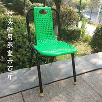 Household living room coffee table Old man portable chair stool Hand woven student outdoor leisure Wrought iron backrest small rattan chair