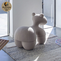 Rudian creative stool animal seat casual chair designer Net Red Pony Chair type home small cartoon childrens chair