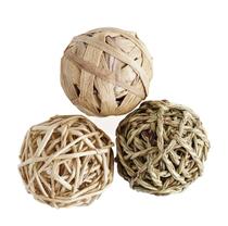 Seagrass Ball Water Hyacinth Corn Wicker Cat Toy Plus Cat Mint Woody pink rabbit Toys to tease the cats head