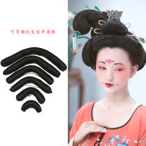 Ancient studio performance Costume wig Modeling wig stick Tang costume Han Costume modeling wig Round hair stick Hair bag bun