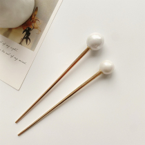 Korean style retro metal pearl design sense flat hair hairpin temperament versatile simple modern daily hair accessories