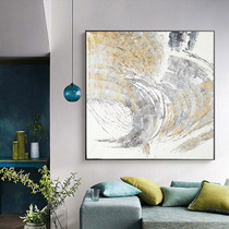 Simple and beautiful luxury style entrance corridor pure hand-painted decorative oil painting modern porch living room background wall abstract hanging painting