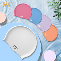 361 Degree swimming cap male and female adult large ear protection comfortable waterproof non-hair professional silicone swimming cap