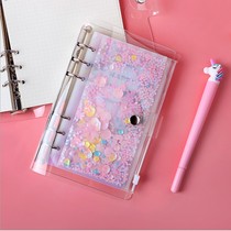 Creative collection bag handbag teenage accessories shake card bright tables A5 A6 decorated hand ledger live zipper bag