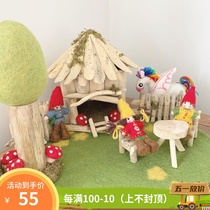 Australian papoose toys childrens educational early education handmade wool felt scene building doll toy building