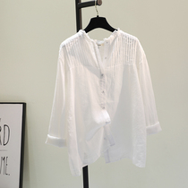 Hong Kong Tide 2021 New Korean version of Joker cotton linen long sleeve shirt women loose casual shirt coat