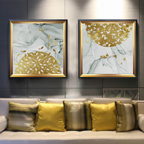 Modern light luxury hanging painting living room decoration painting restaurant wall mural porch painting simple abstract atmosphere year by year fish