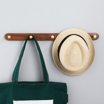 Solid Wood Brass Cloister Hooded Net Red Shop Genguan Wall Key Wall-mounted Free of perforated clothes hangers