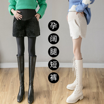 Pregnant women pants autumn and winter tide mother wear fashion gold velvet loose loose wide leg boots pants autumn and winter leggings shorts