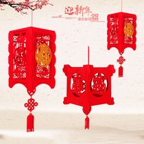 Chinese New Year Decoration Felt Cloth Lantern Shopping Mall Hotel Shop Scene Decoration New Year Square Lantern Chinese Palace Lantern