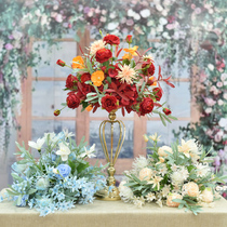 Wedding crown flower Restaurant table flower Wedding hotel window Photo studio Home decoration simulation silk floral props