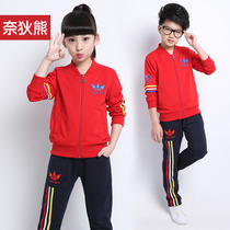 Childrens new fall suit CUHK Scout boys girlsboys school uniforms for casual sports Two sets