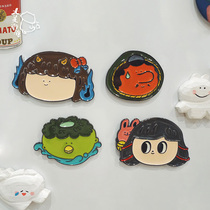 Grand Museum of Art Hundred Ghosts Nocturnal Luck Series Big Head Brooch Badge Refrigerator Sticker Dual-purpose magnetic suction cute