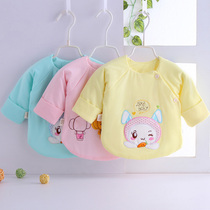 Newborn half-back clothes Summer and spring mens and womens baby underwear plus cotton lace-up clothes Baby warm monk clothes