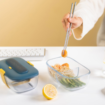 Lunch box Office worker lunch box Microwave oven heating special separation type lunch box with lid Glass sealed fresh-keeping box