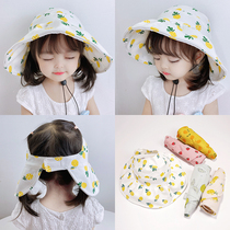 Summer Children's Hat Little Girl Empty Big Hat Eaves Sunscreen Hat Girls Adjustable Travel Sun Hat