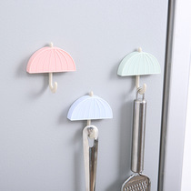 Creative cute kitchen without trace absorbent stone refrigerator sticker magnetic umbrella storage female hanger hook adhesive hook