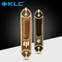 KLC European pure copper shift door lock kitchen shift door lock sliding door lock toilet dark door lock Hook Lock