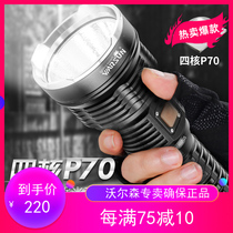 Volson flashlight strong light rechargeable outdoor ultra-bright small portable long-range non-xenon home searchlight led