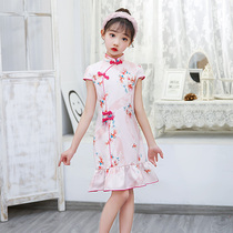 Girls Bangrobe Dress Down China Festival 2022 Spring Show New Chinese Festival Xiao girl to practice short sleeves