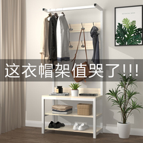 Hanging bag rack floor storage bag rack Bedroom female entrance multi-function living room entrance door clothing and shoe rack integrated