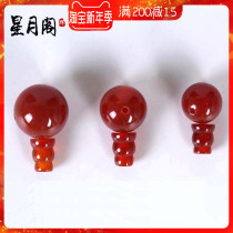 Natural Red Agate Three-way Round Buddha Head Pagoda Round Star Moon King Kong Bodhi Beads Accessories Hand String Play Accessories