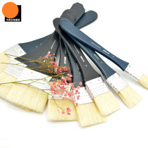 Jinyi Gallery 713 Bristle flat head oil painting gouache acrylic painting brush Blue rod short brush set Hot sale