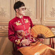 Mens Xiuhe clothing 2020 new Chinese wedding dress male size groom mens clothing dragon and phoenix coat Chinese style