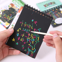 Korean creative scratch book creative DIY childrens toy cartoon scribble book scratch color painting