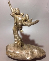 New products to be relaxed at ease with small monk pure bronze imitation ancient bronze ware home office desktop pendulum pieces everyday gift giving gifts