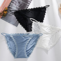 women's underwear lace ice silk hot seamless cotton waist low waist Japanese sexy girls' briefs head summer