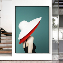 Modern light luxury beauty decorative painting porch aisle murals Nordic sofa background wall living room hanging painting Atmospheric pendulum painting