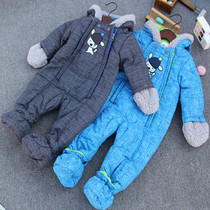 Foreign trade baby uniforms windproof waterproof climbing clothing mens and womens treasure ski clothes thick winter cotton padded jacket