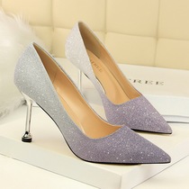 Little Clear New Style Spring Autumn High Heels Heels 2022 New Wedding Shoes Design Sensation Small Crowding With Online Red Single Shoes Woman