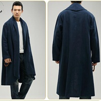 Ma Fan commoner Chinese style Hanfu cloak Mens long ancient clothing Cloak coat Ethnic coat Loose mens clothing