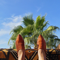 Babouche Slipper Moroccan Suede Camelskin Slippers Indoor Sandals Resort Beach Shoes