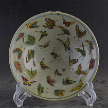 Jingde Town Imitation Ceramic Coquettish Painted Butterfly Picture Ogasaki Bowl Antiquizer Collection House furnishings