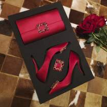 Married Shoes 2020 new crystal tip Xiuhe heel heel and bride bride - dress shoes red bride shoes