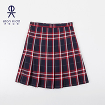 Eaton Guild school uniforms childlike girl plaid half-body pleated skirt child princess 100 hitch red dress 13Q210